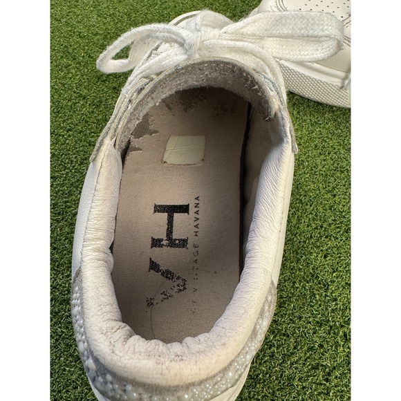 Vintage Havana White Sneakers with Silver Accents - Picture 6 of 10